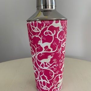 Lilly Pulitzer martini shaker; hot pink